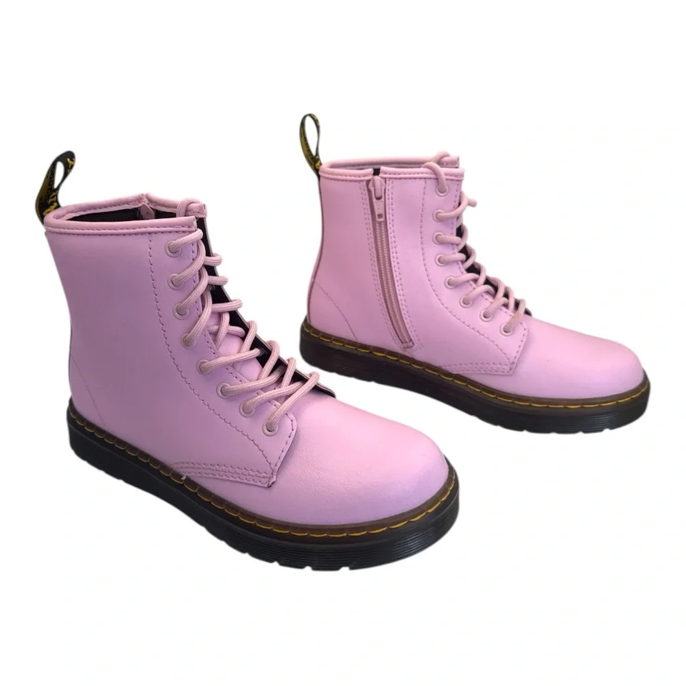 Dr. Martens Girl’s 1460 Pastel Pink 8-Eye Lace-Up‎ Combat Boots, Size 3